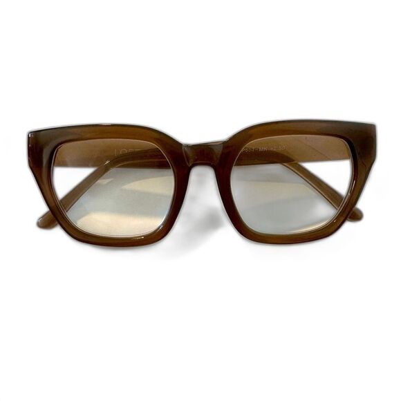 NWOT LOFT Stylish Classic Womens Reading Glasses +2.50 Strength Mink Brown Clear - Picture 1 of 11